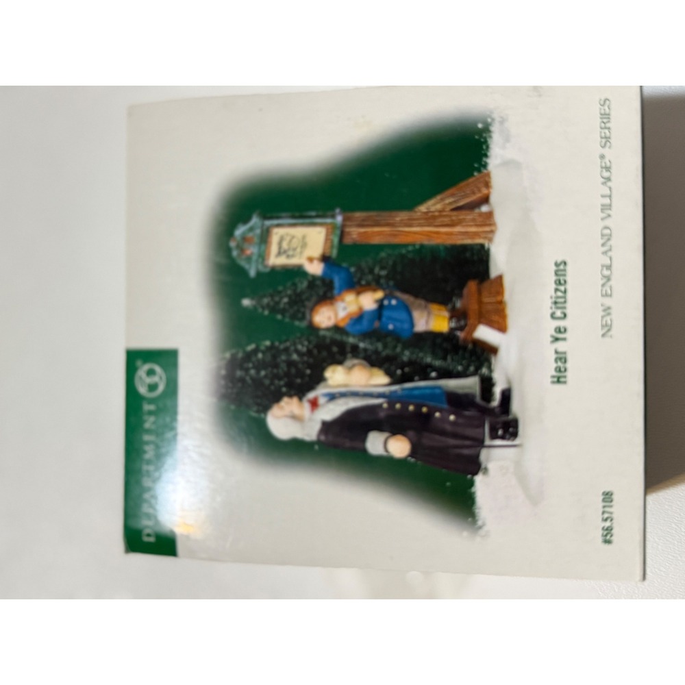 Dept 56‎ New England Village Hear Ye Citizens Figurine 56.57108 Heritage Village